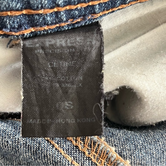 Express Y2K Precision Fit Cetine Low Rise Flare Jeans Medium Wash Blue Sz 0S - Picture 16 of 16